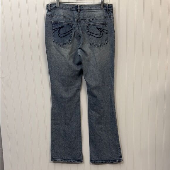 Cato Boot Cut Slightly Flared Classic Blue Denim Jeans Size 10 - Picture 6 of 8